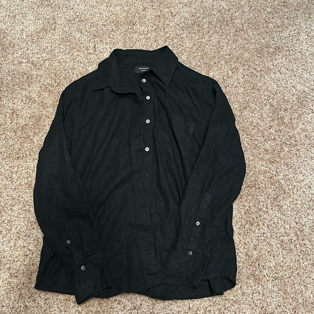 Banana republic linen long sleeve button up